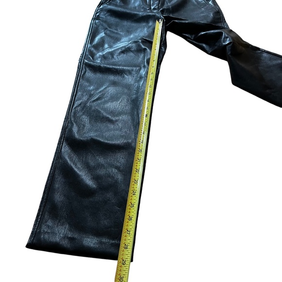 Babaton Black Command Pant Mid-rise Faux Leather Size 4 - Picture 6 of 6